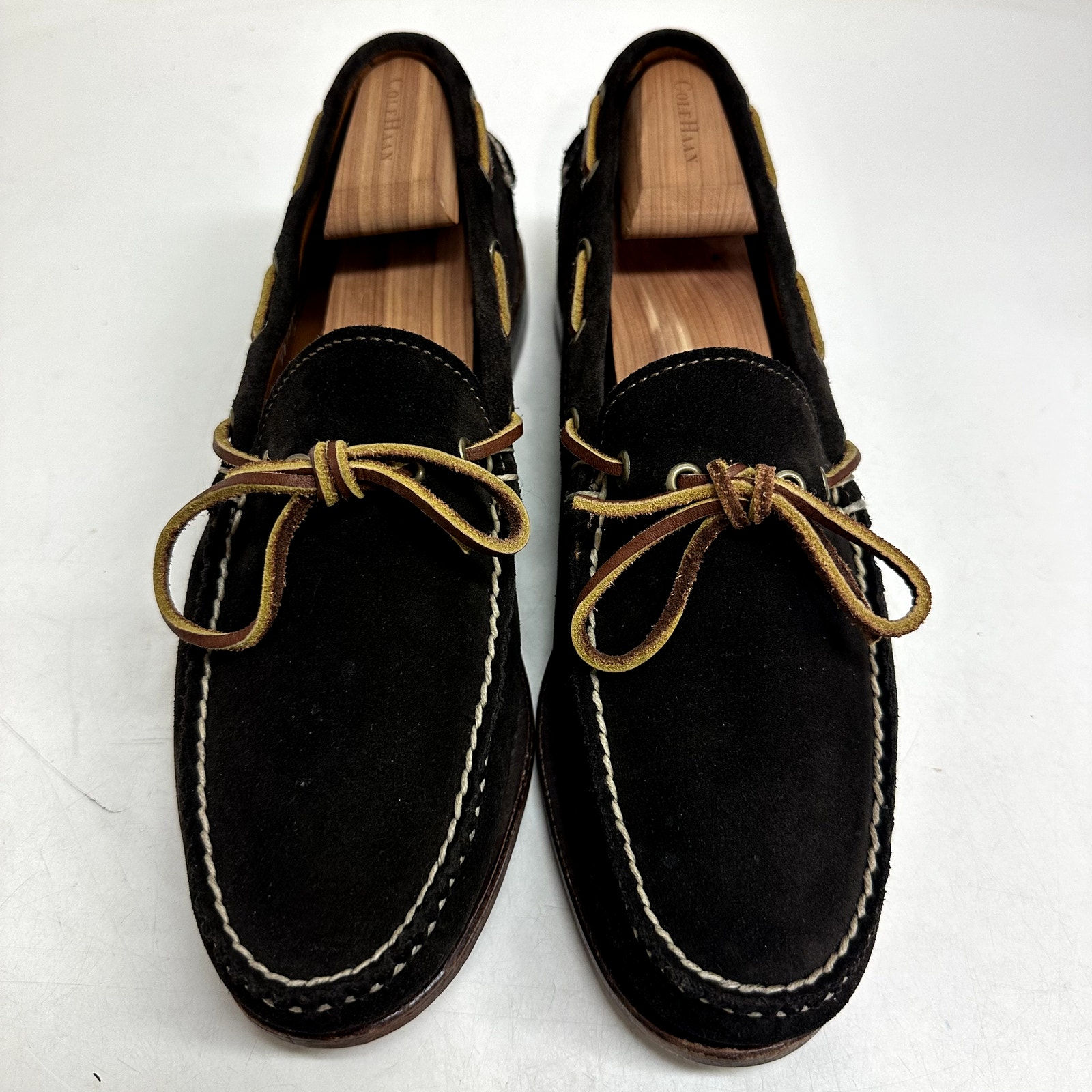 Euc Rare Rancourt & Co. Dark Brown Suede Moc Loafer Handsewn Made In Usa 10 — image 2 of 8